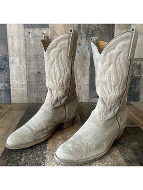 Frye Vintage Suede Roughout Western Cowboy Boots Mens 12 D